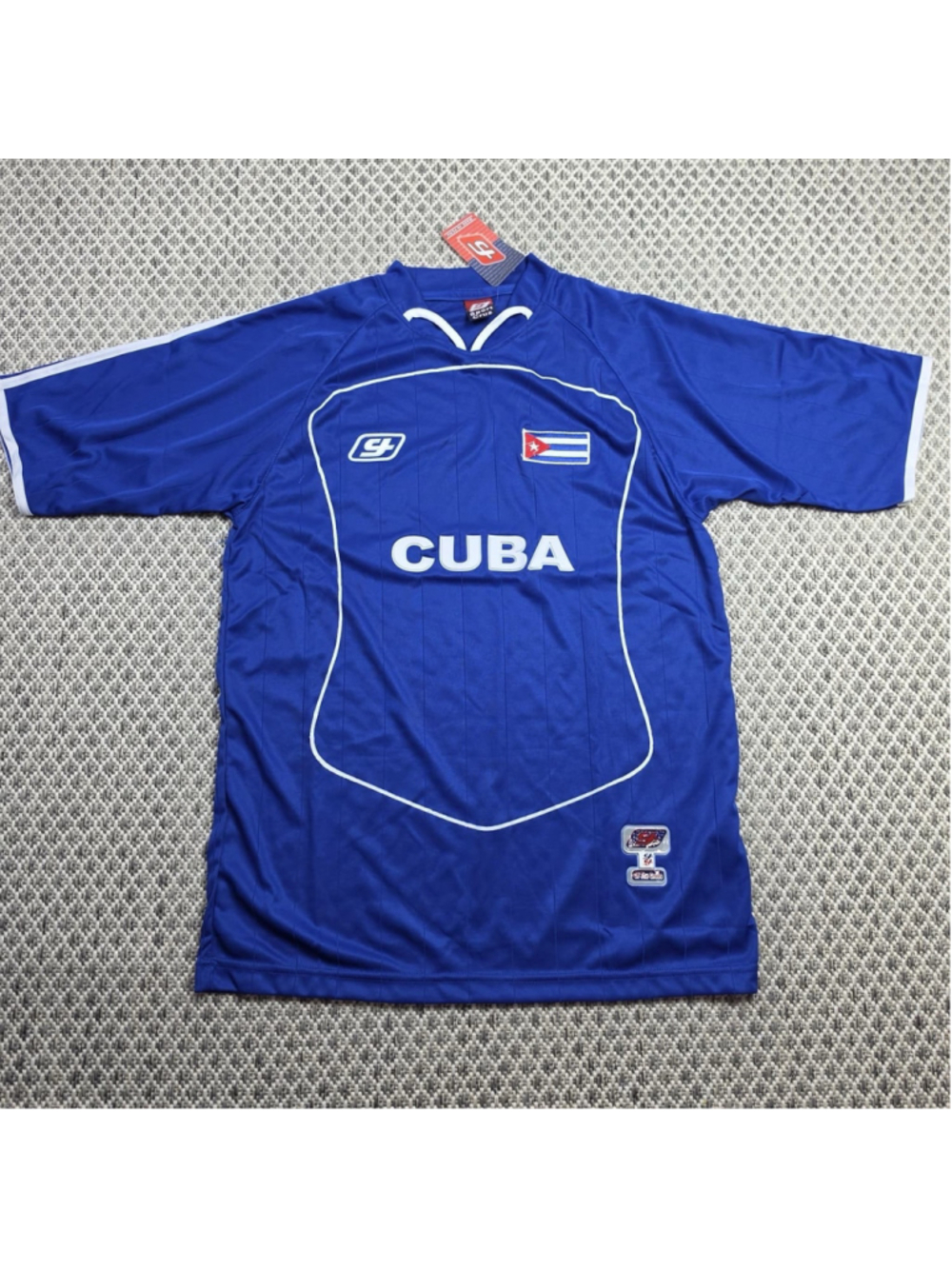Cuba Mens Blue Soccer Jersey Football Shirt Made Peru NWT M/L